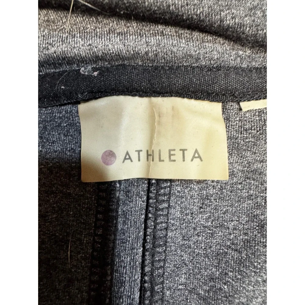 Athleta Stronger Hoodie Full Zip Gray Charcoal Jacket Thumbholes 405067 Womens